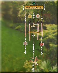 Welcome Hummingbird Wind Chime