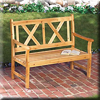 Pine Wood Outdoor Bench