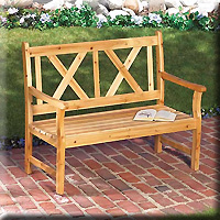 PINE WOOD OUTDOOR BENCH
