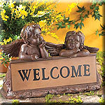 GARDEN CHERUBS ADDRESS MARKER