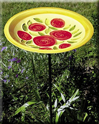 YELLOW ROSES BOWL AND STAKE