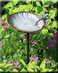 SCALLOP SHELL BIRD BATH