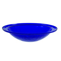 CRACKLE GLASS BOWL COBALT BLUE