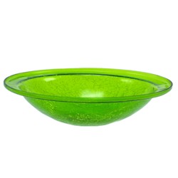 Crackle Glass Bowl Fern Green