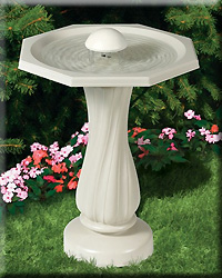 WATER RIPPLING BIRD BATH