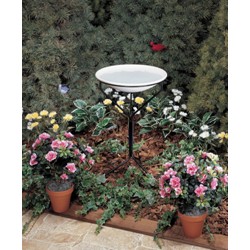 BIRD BATH WITH METAL STAND NON HEATED 20IN