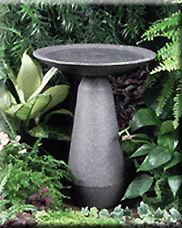 Neo Classic Black Granite Birdbath