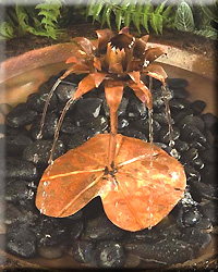 COPPER DRIPPER FOUNTAIN LOTUS