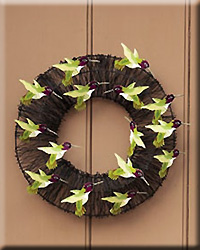 Wire Hummingbird Wreath