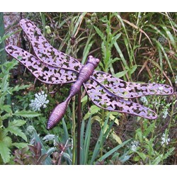 Metal Die Cut Dragonfly Stake