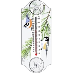 Chickadee Nuthatch Window Thermometer
