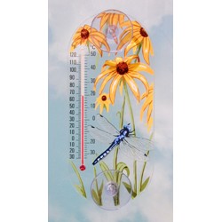 DRAGONFLY WINDOW THERMOMETER