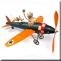 CAT AVIATOR WHIRLIGIG