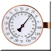 Vermont Lg Dial Thermometer Copper