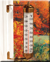 Vermont Grande View Thermometer Brass
