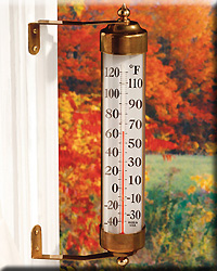 VERMONT GRANDE VIEW THERMOMETER BRASS