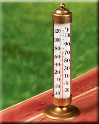Vermont Deck Thermometer Brass