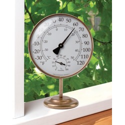 VERMONT PORTABLE WEATHER STATION BRASS
