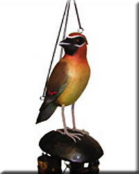 CEDAR WAXWING WIND CHIME