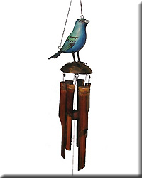 Indigo Bunting Wind Chime