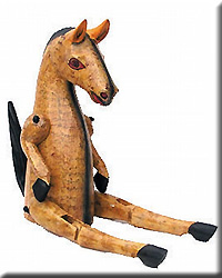 HORSE 18IN WOOD PUPPET