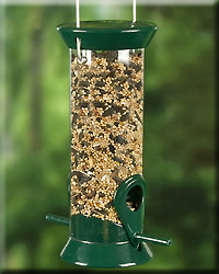 SUNFLOWER BIRD FEEDER 8 INCH GREEN