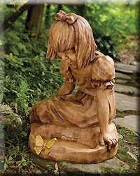REFLECTION GIRL STATUE BIRD BATH