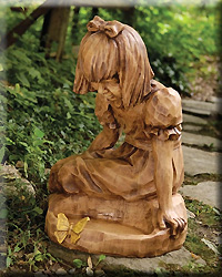 Reflection Girl Statue Bird Bath