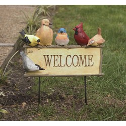 BIRDS WELCOME SIGN
