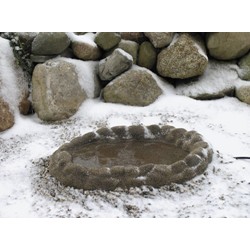 FOUR SEASONS SAND COATED GROUND BIRDBATH TAN