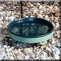 Heated Bird Bath with Ground Green