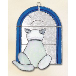CAT SITTING AT WINDOW SUN CATCHER