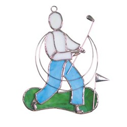 GOLFER MAN SUN CATCHER