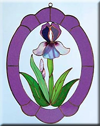 PURPLE IRIS WINDOW ART