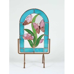 BUTTERFLIES IN GARDEN BLUE 3D WINDOWS