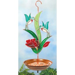 DOUBLE HUMMINGBIRD RED FEEDER