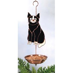 Black and White Cat Bird Feeder