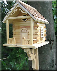 NATURAL CABIN BIRDHOUSE