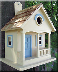 PACIFIC GROVE BIRDHOUSE YELLOW BLUE