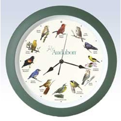 AUDUBON SINGING CLOCK 13 IN GRN