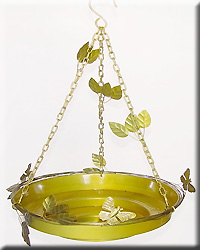 Bird Bath Attracts Butterflies Med Yellow