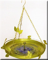 BIRD BATH LG WITH BUTTERFLY MISTER YELLOW