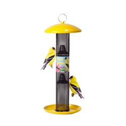 YELLOW STRAIGHT SIDED FINCH FEEDER