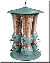 TRIPLE TUBE BIRD FEEDER