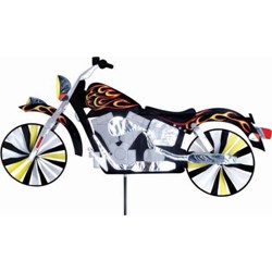 Motorcycle Wind Spinner with Flames