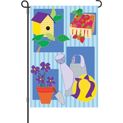 Farmhouse Flowers Flag