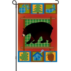 BEAR QUILT GARDEN FLAG