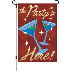 Party is Here Garden Flag