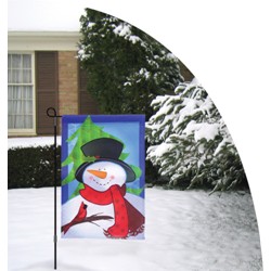 FROSTY FRIENDS GARDEN FLAG