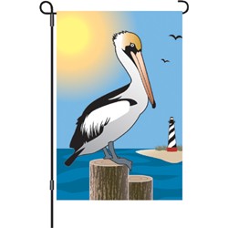 SURFSIDE PELICAN GARDEN FLAG